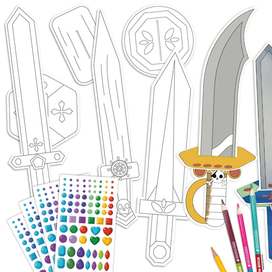 Villem Mõõga meisterdamise loovkomplekt „Seikluslikud kangelased“, 4 tk Papierdrachen