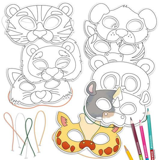 Villem Paberist maskide meisterdamise loovkomplekt, 8 tk Loomakesed Papierdrachen