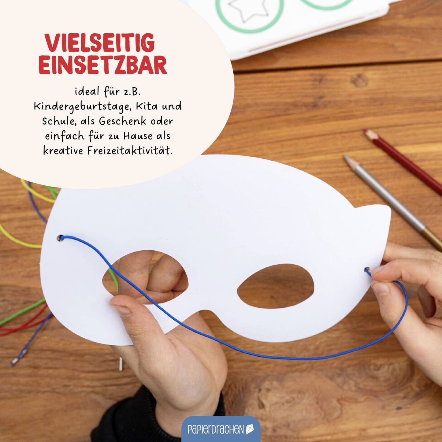 Villem Paberist maskide meisterdamise loovkomplekt, 8 tk Superkangelased Papierdrachen