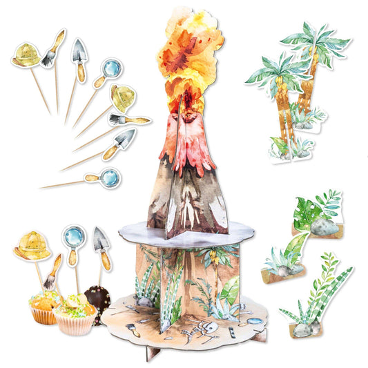 Villem Paper Dragon Tiered Set Dino Volcano Papierdrachen