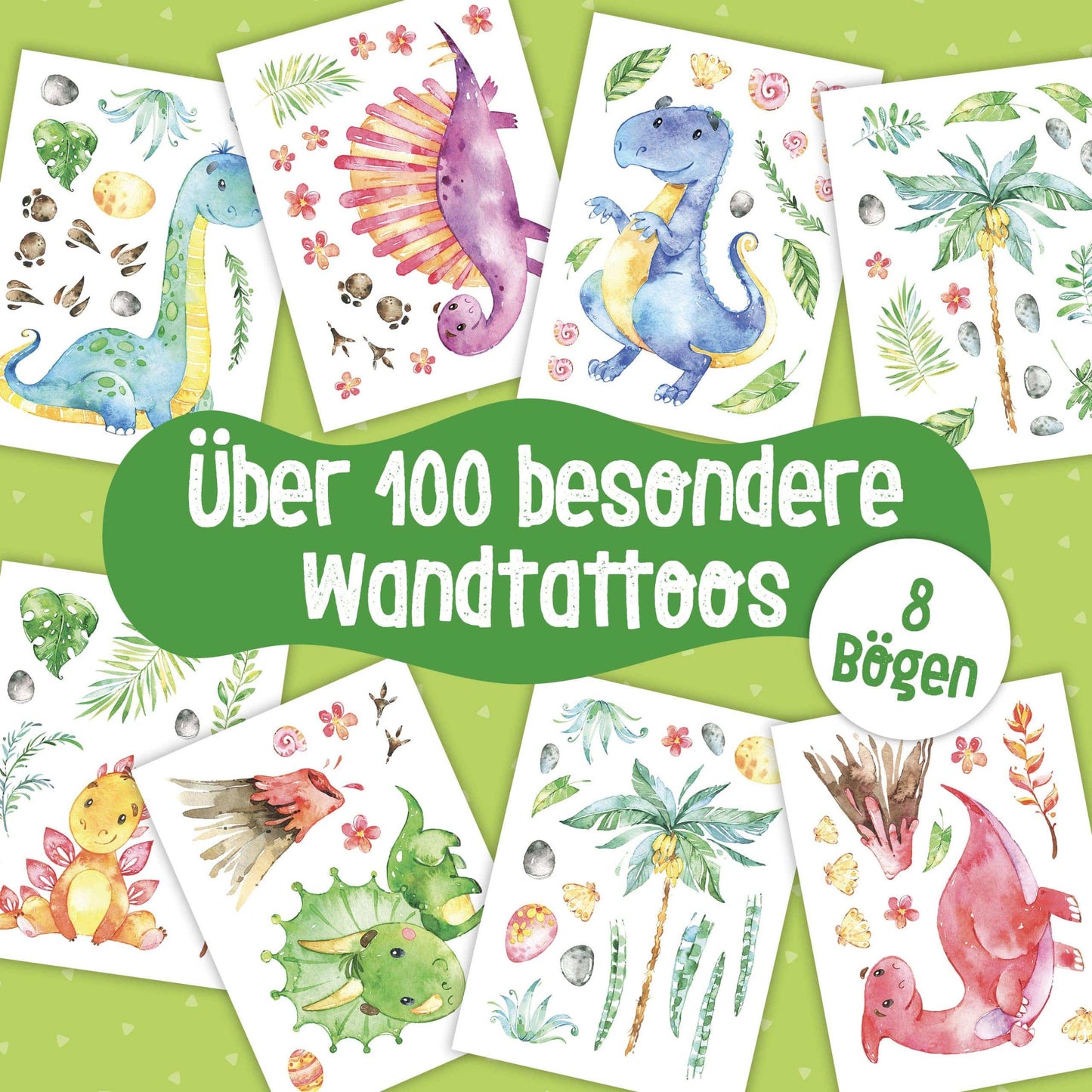 Villem Paper kites wall decals dinosaurs Papierdrachen