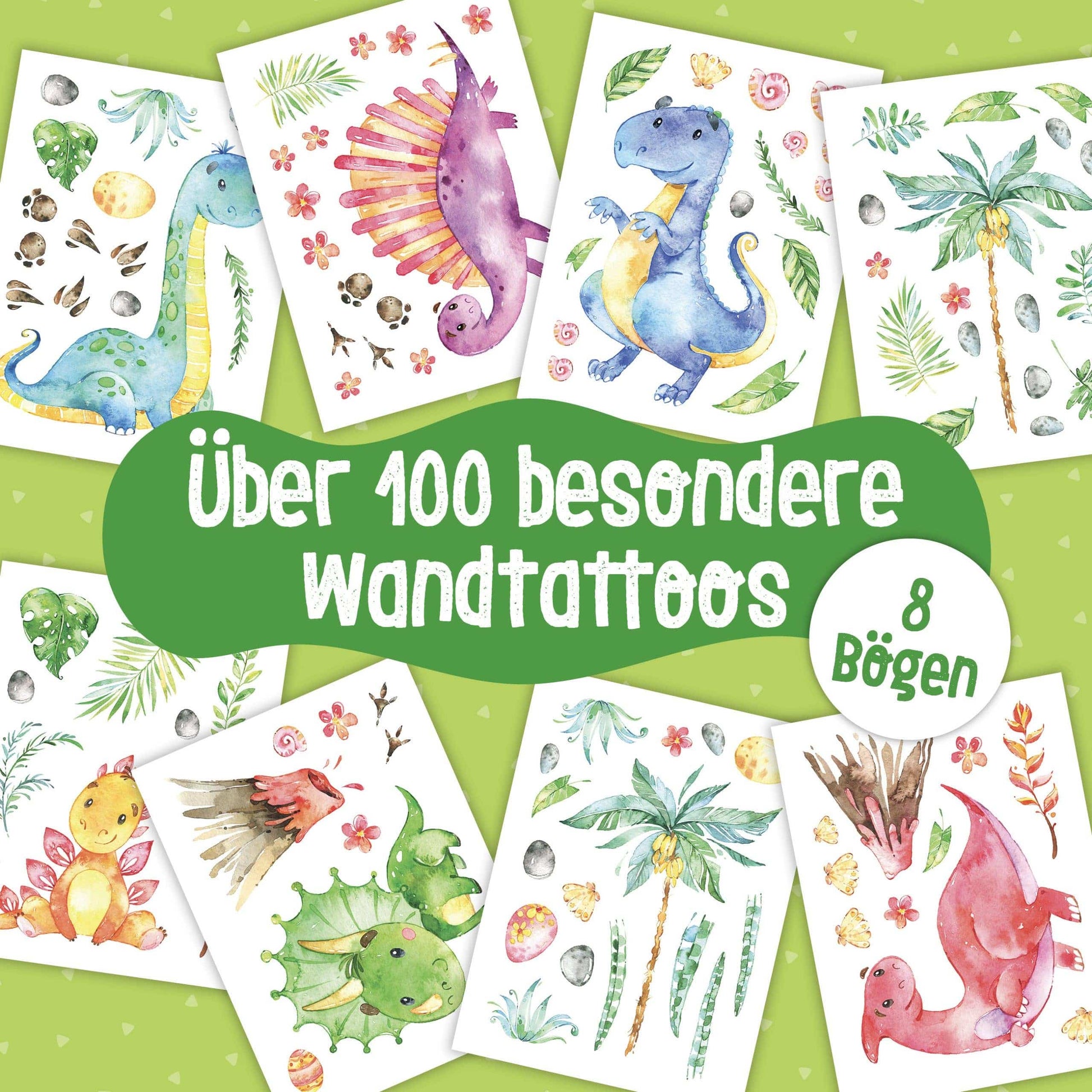 Villem Paper kites wall decals dinosaurs Papierdrachen
