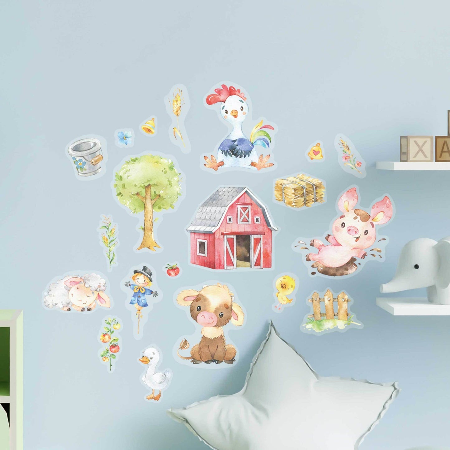 Villem Paper kites wall decals farm Papierdrachen