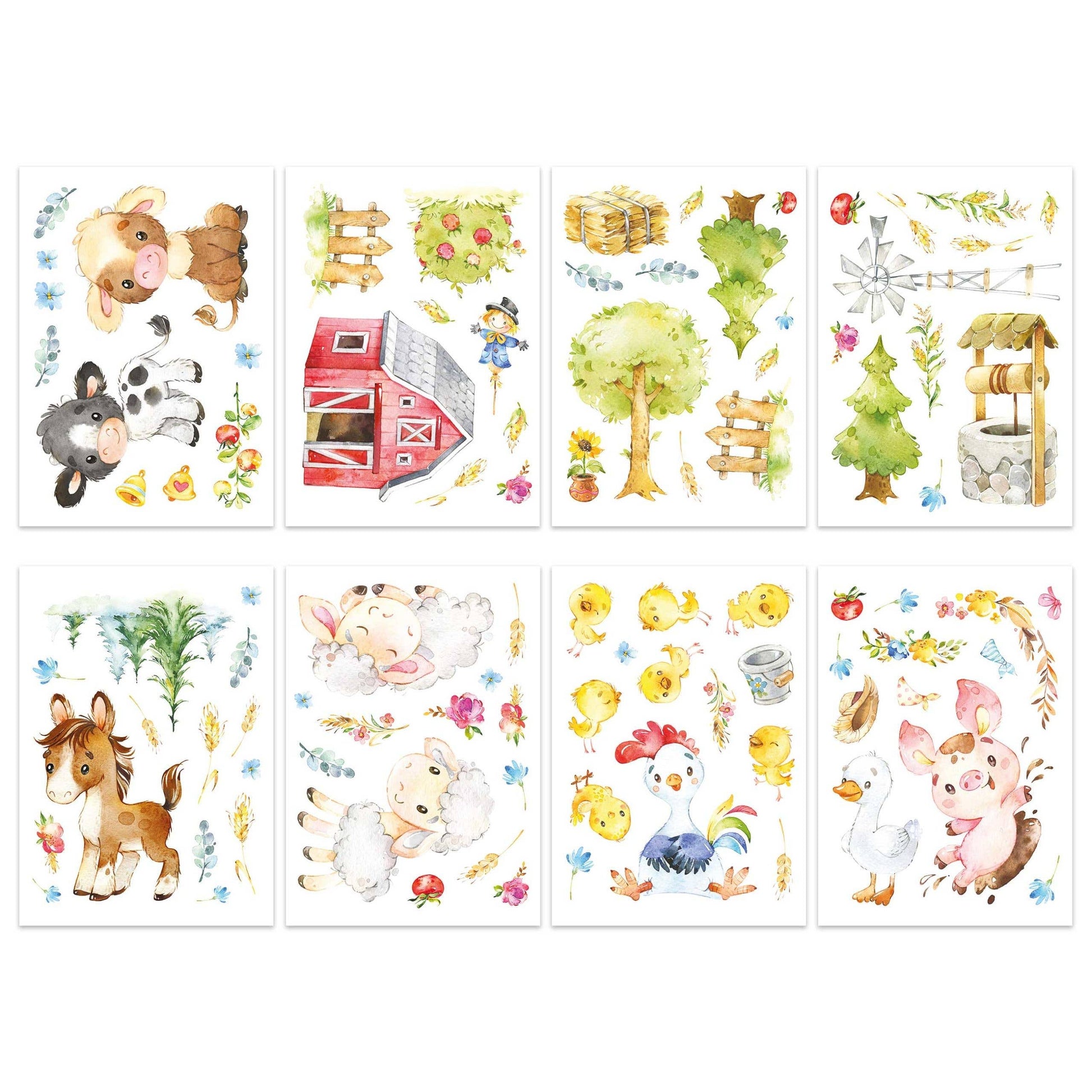 Villem Paper kites wall decals farm Papierdrachen