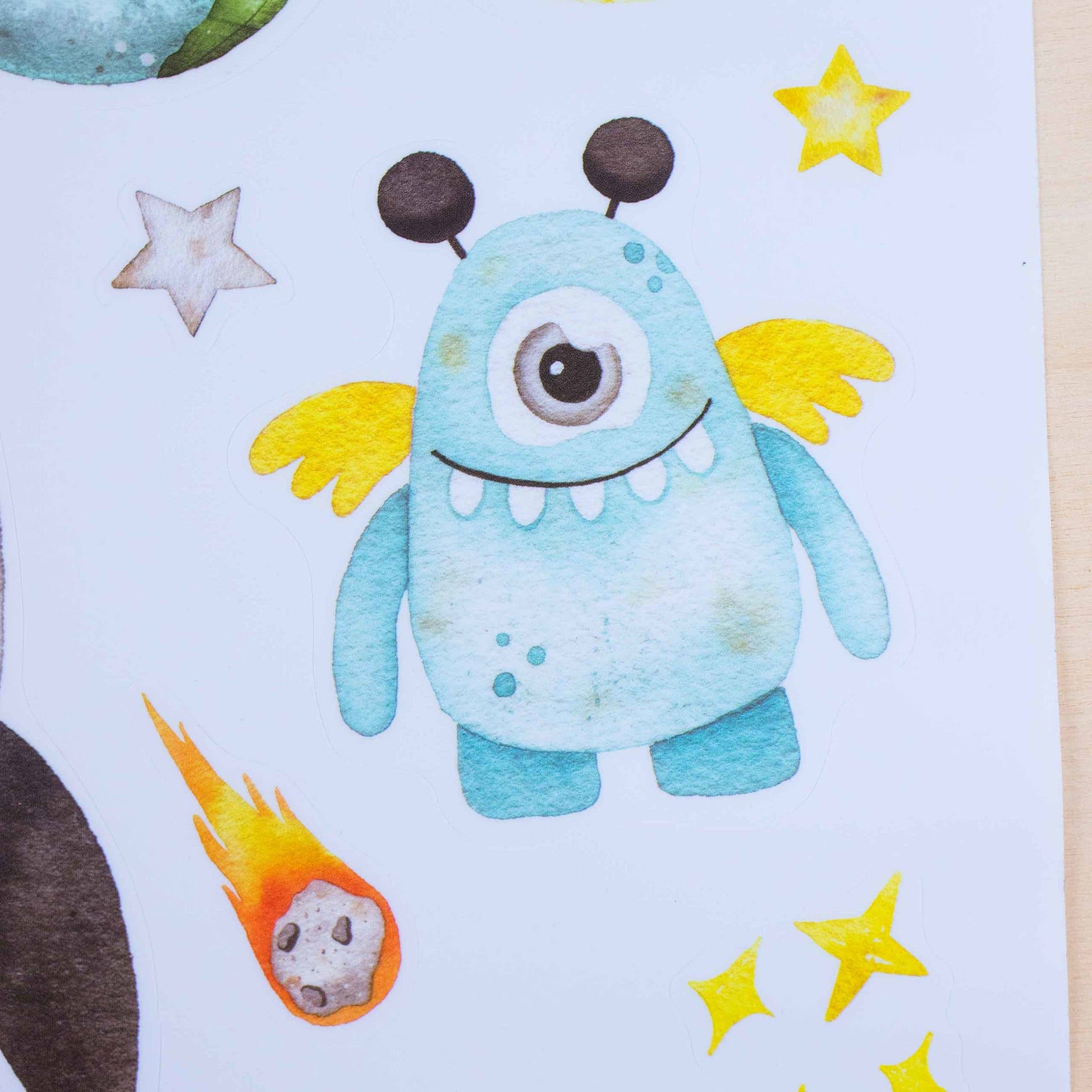 Villem Paper kites wall stickers astronauts Papierdrachen