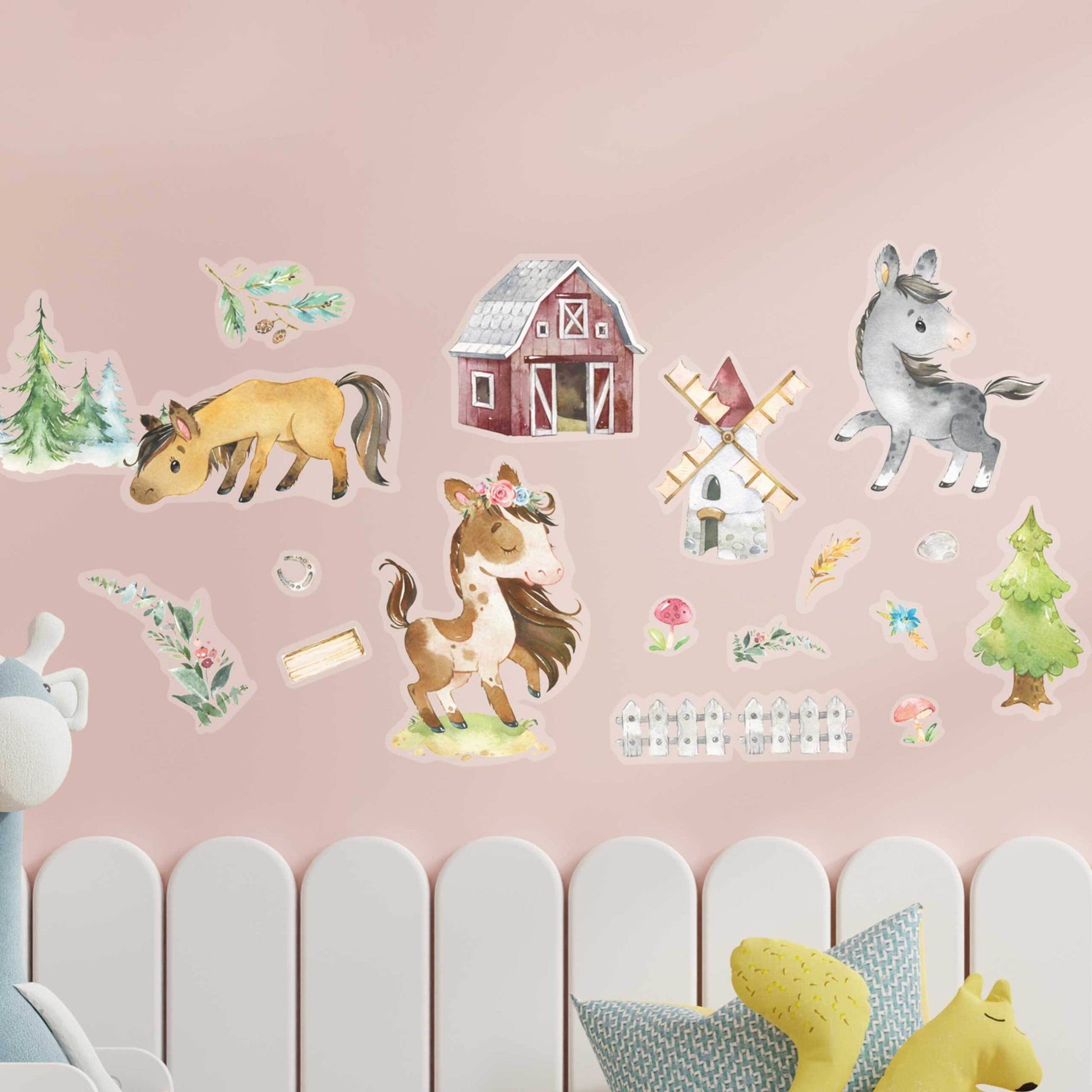 Villem Paper kites wall stickers horses Papierdrachen