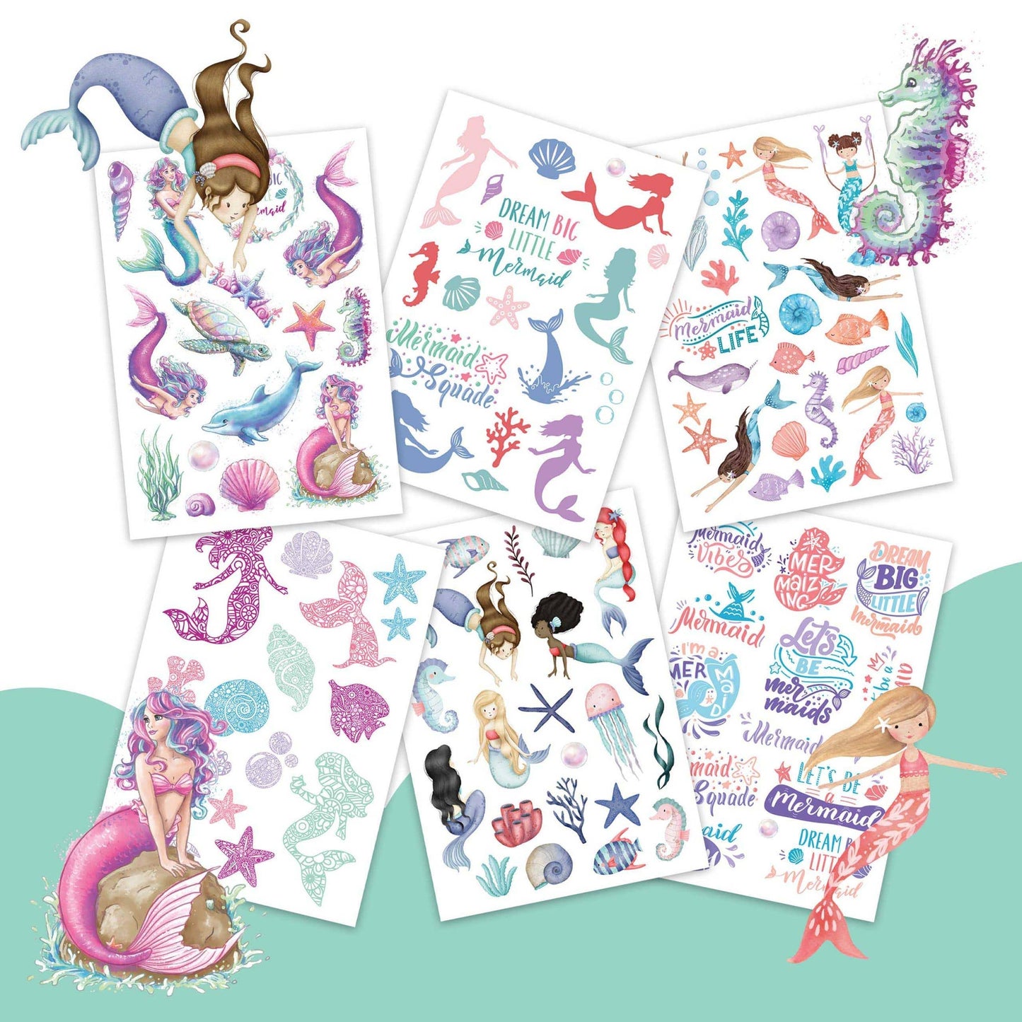 Villem Papierdrachen Kids' Tattoos - Mermaids Papierdrachen