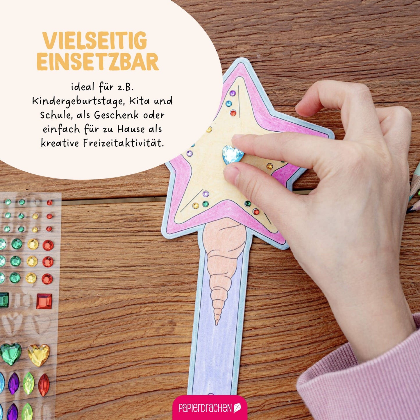 Villem Võlukepi meisterdamise loovkomplekt „Fantaasiaolendid“, 4 tk Papierdrachen