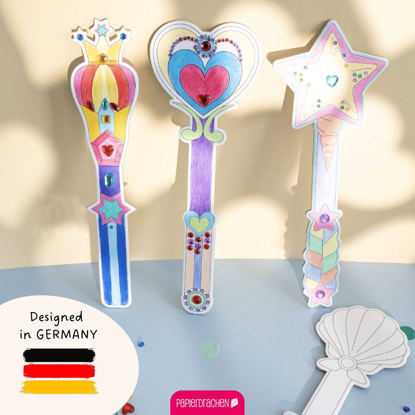 Villem Võlukepi meisterdamise loovkomplekt „Fantaasiaolendid“, 4 tk Papierdrachen