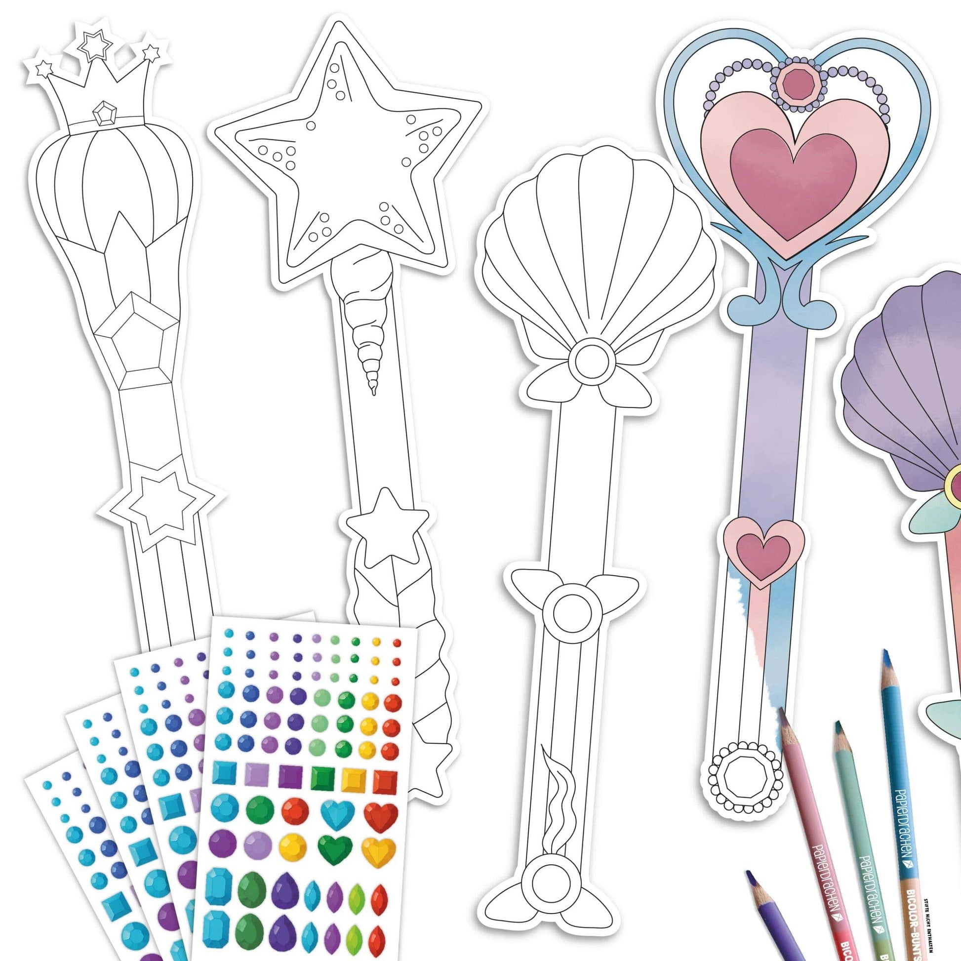 Villem Võlukepi meisterdamise loovkomplekt „Fantaasiaolendid“, 4 tk Papierdrachen