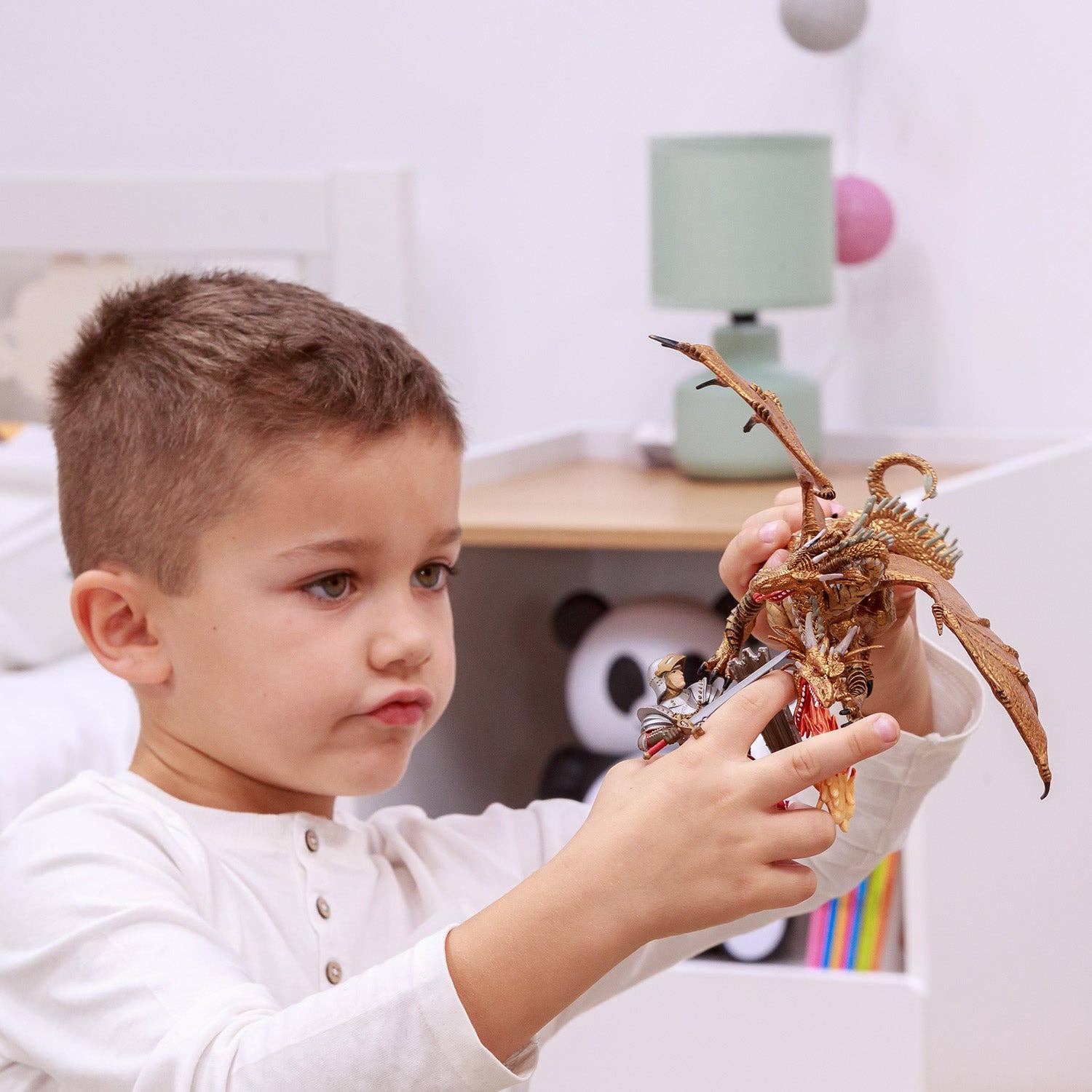 Villem Gold Two-Headed Dragon Figurine Papo