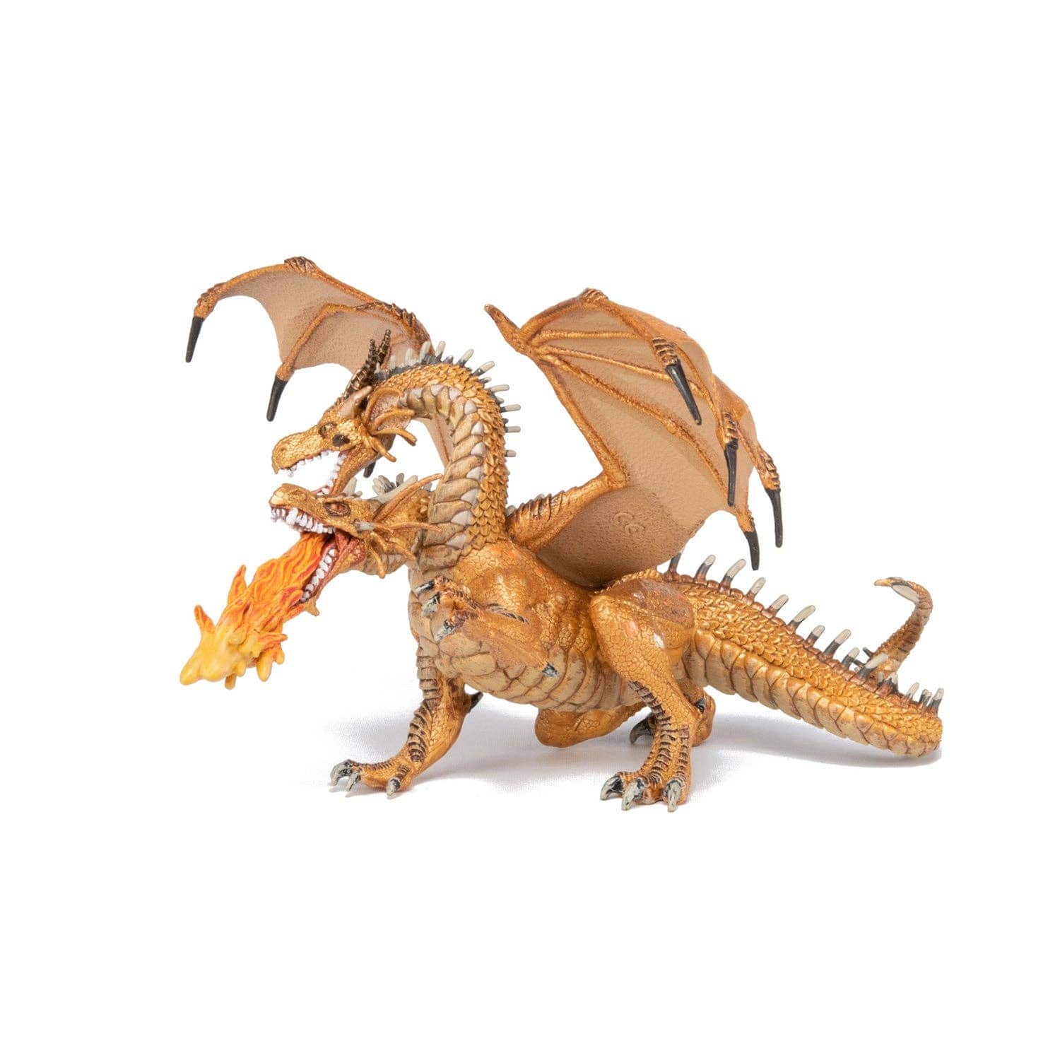Villem Gold Two-Headed Dragon Figurine Papo