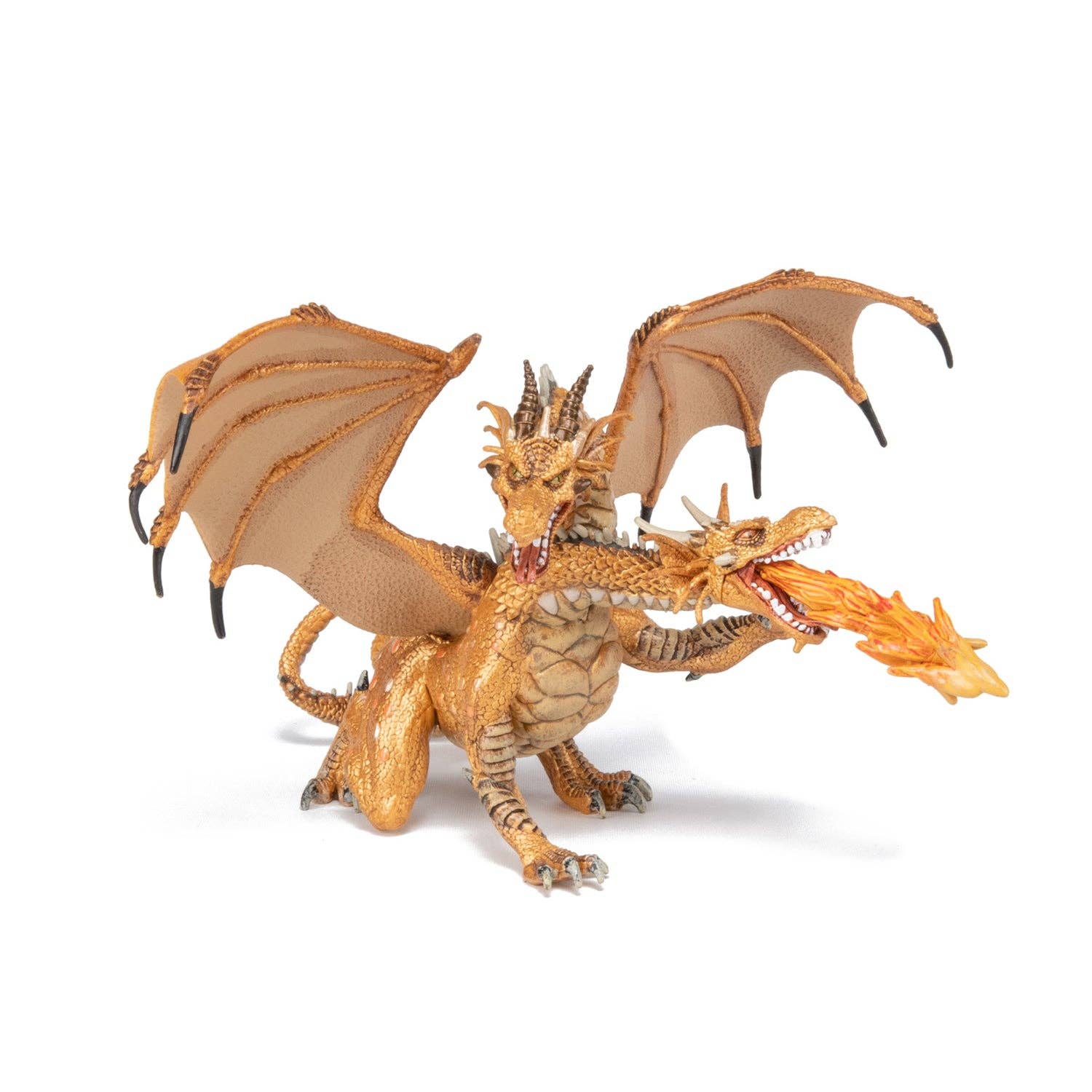 Villem Gold Two-Headed Dragon Figurine Papo