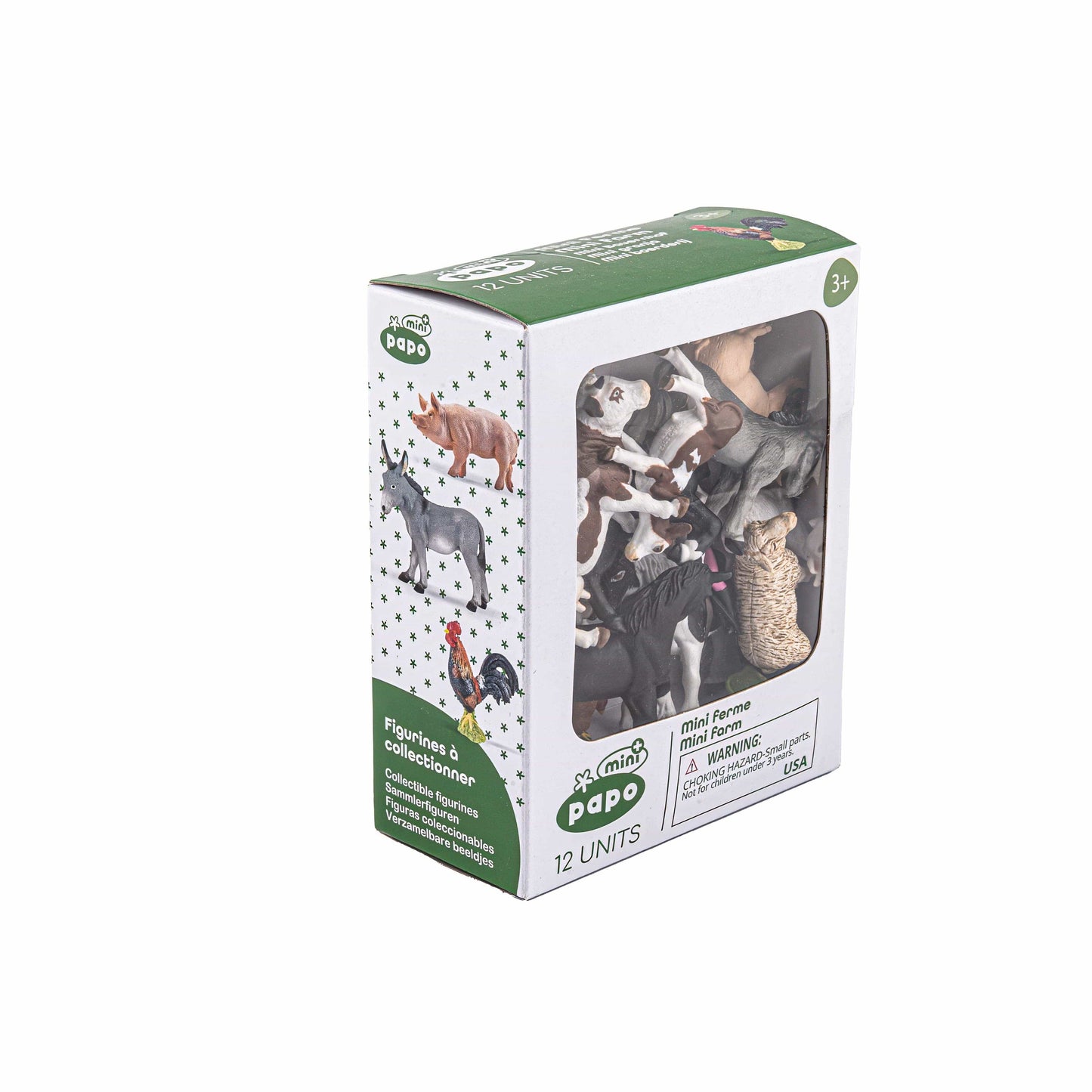 Villem Mini Plus Farm Figurines, 12 Pieces Papo
