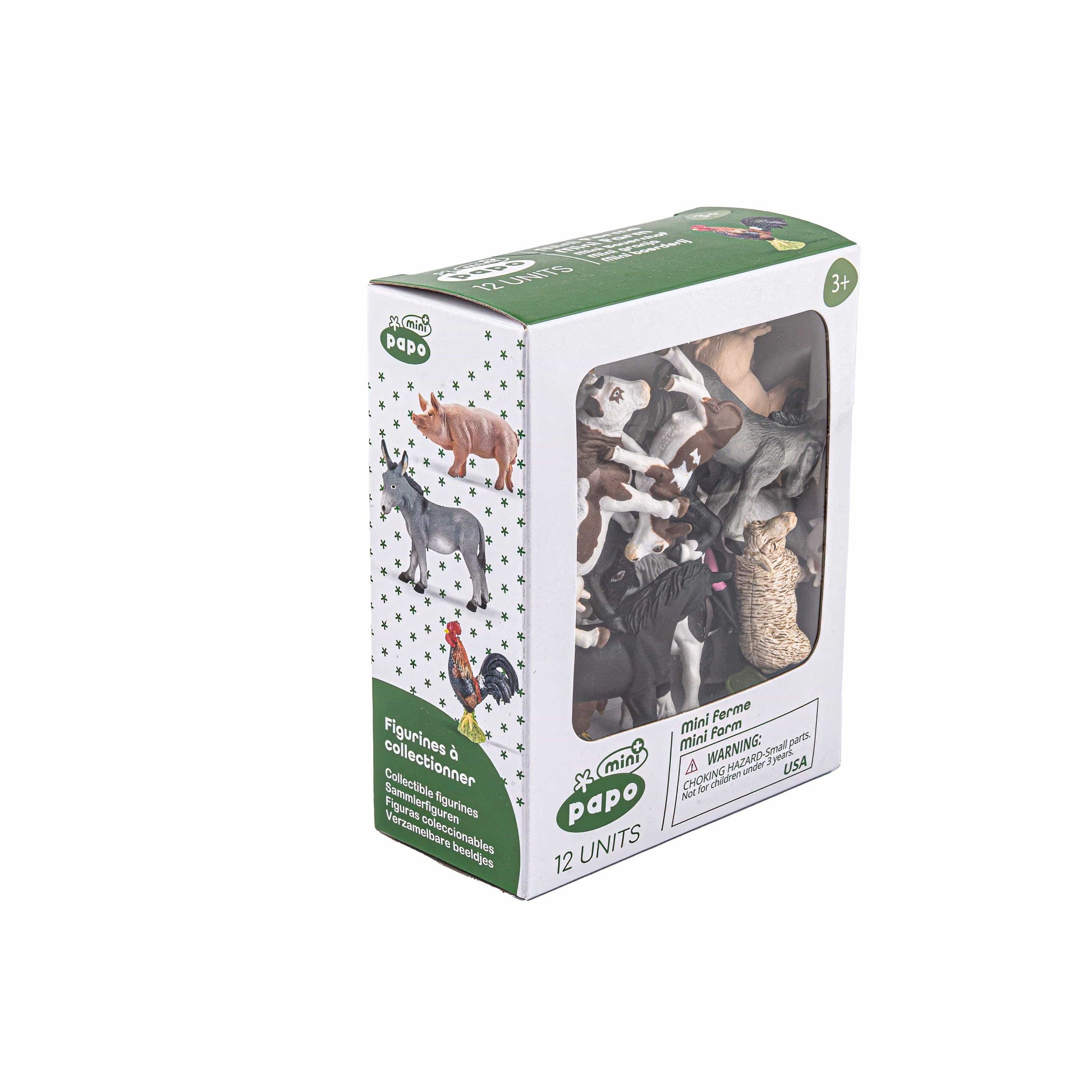 Villem Mini Plus Farm Figurines, 12 Pieces Papo