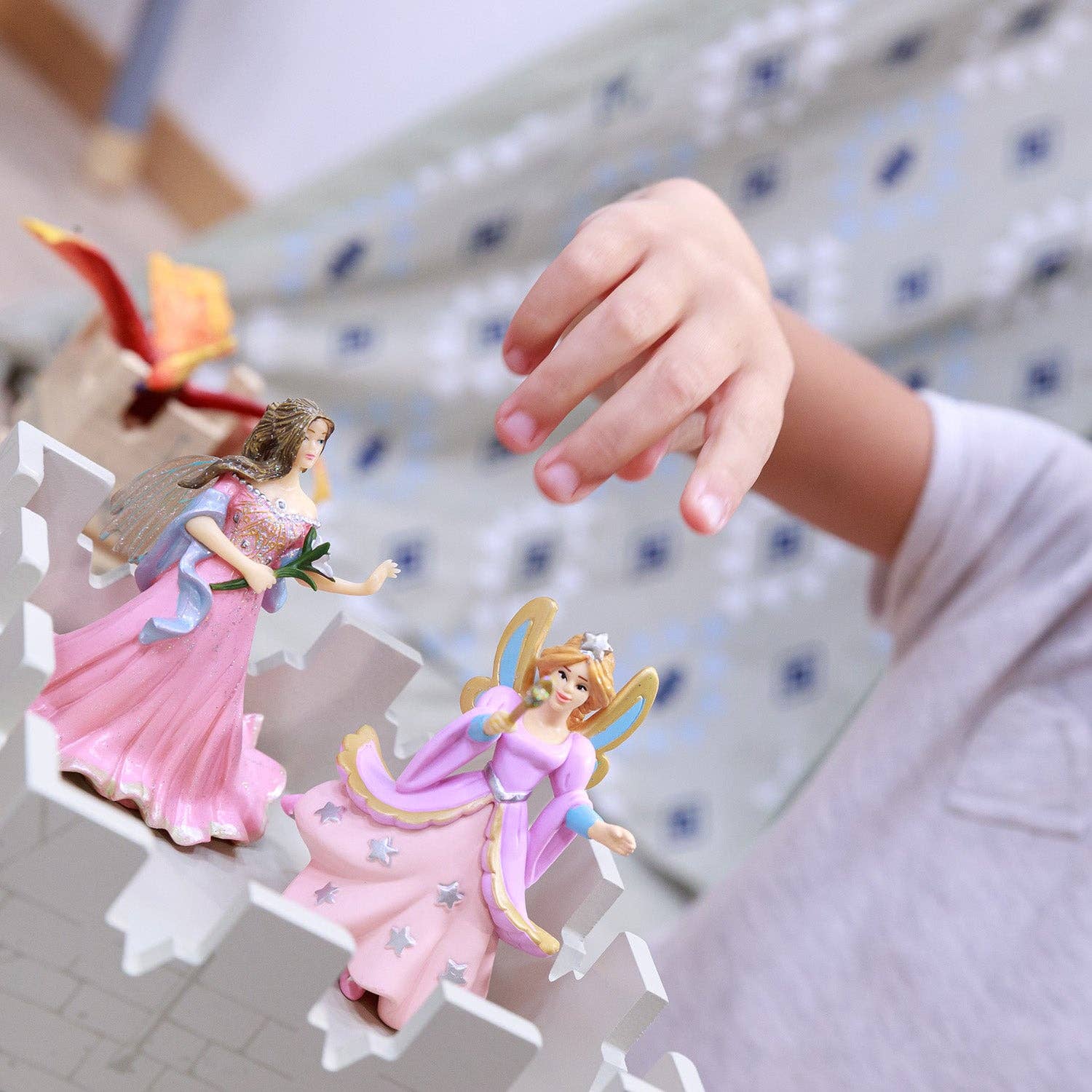 Villem Pink Elf Figurine with Lily Papo