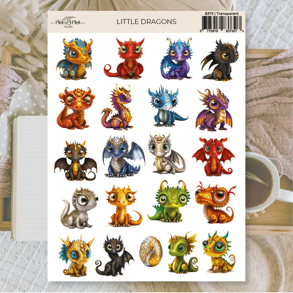 Villem Kleebised: Little Dragons | valge matt vinüül Plan & Plot Studio