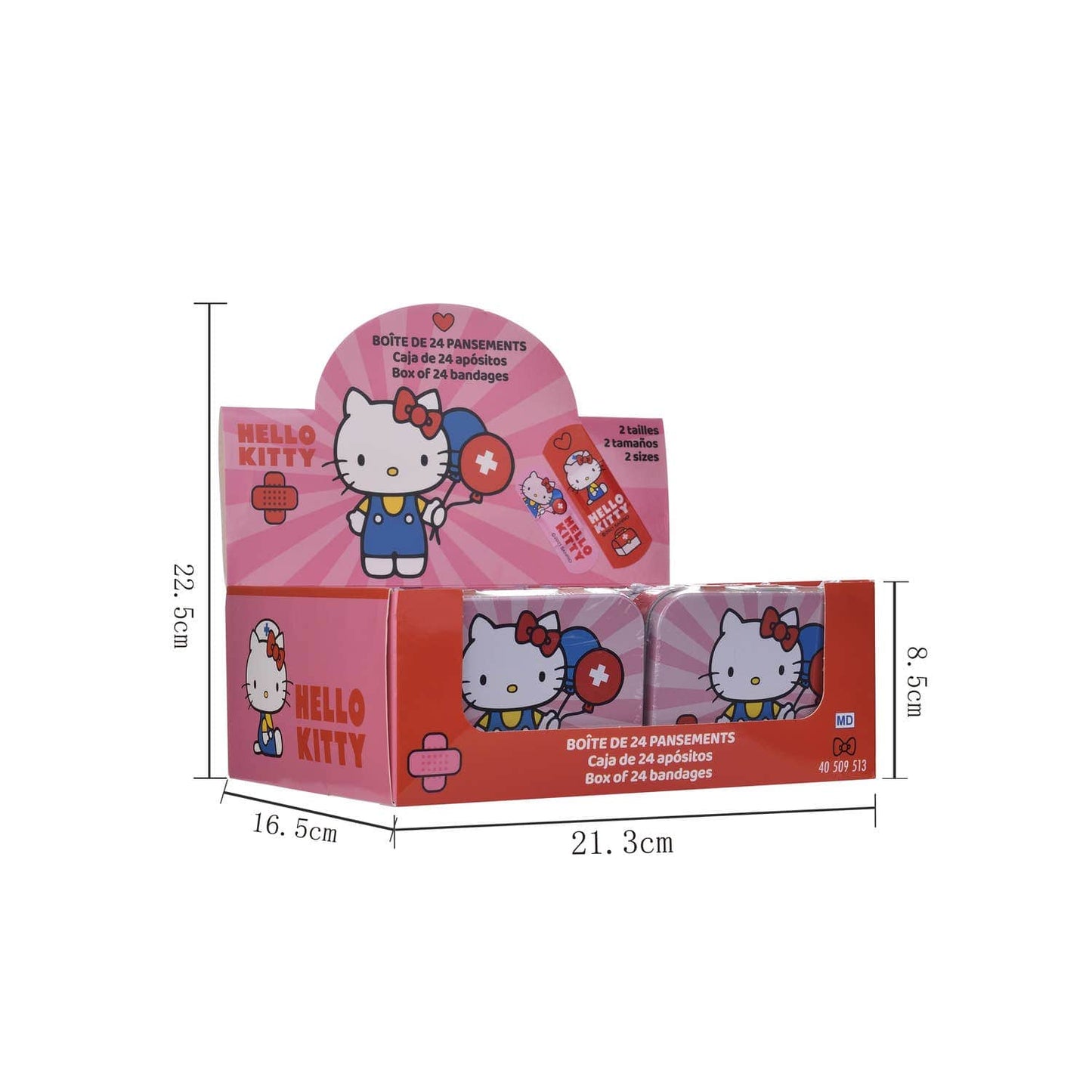Villem Hello Kitty plaastrid- karbis 24 tk POLYFLAME