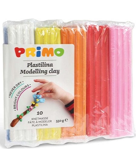 Villem PRIMO plastiliin 10 värvi x 55 g PRIMO