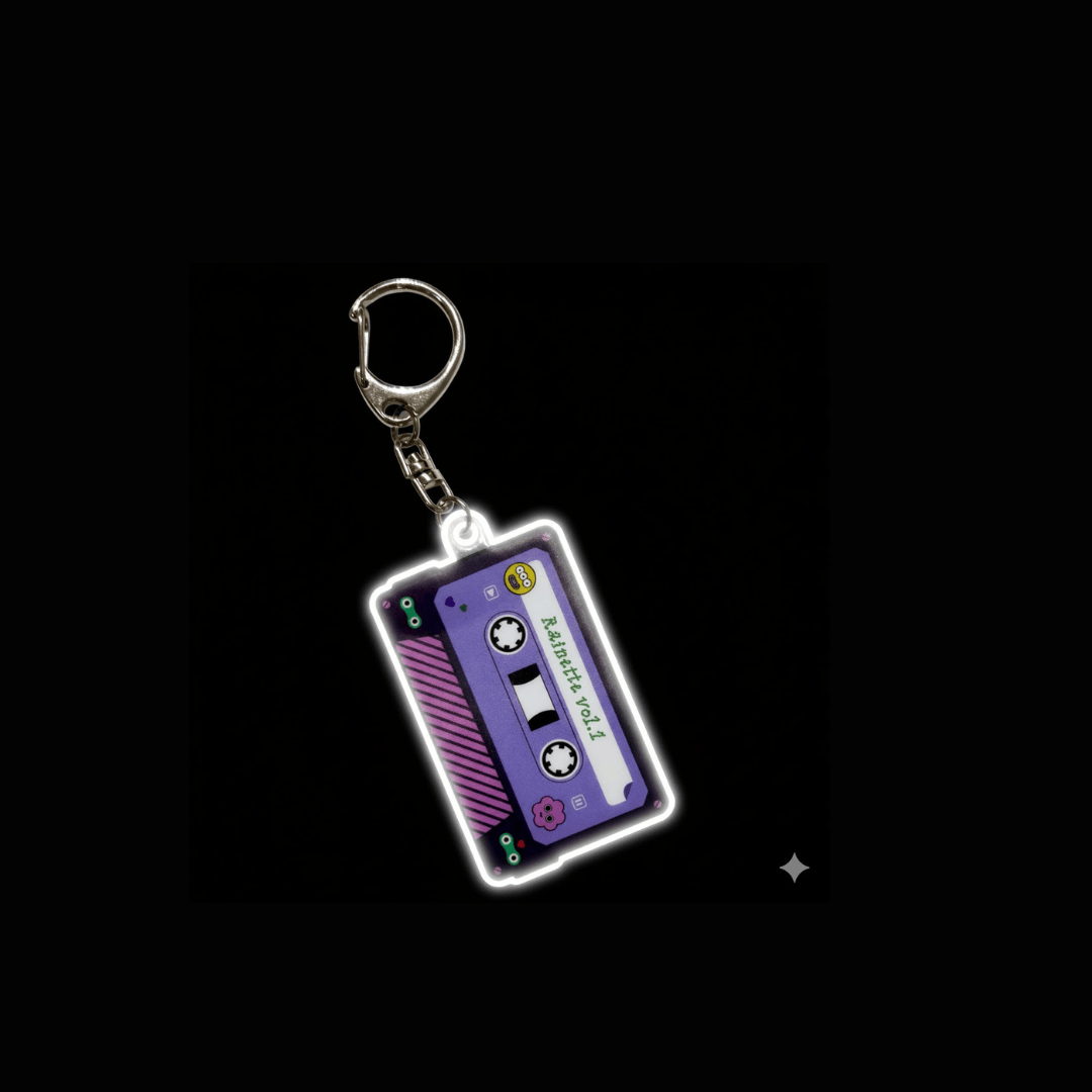 Villem Reflective keychain for bag: Cassette / Reflective keychain for bag RAINETTE