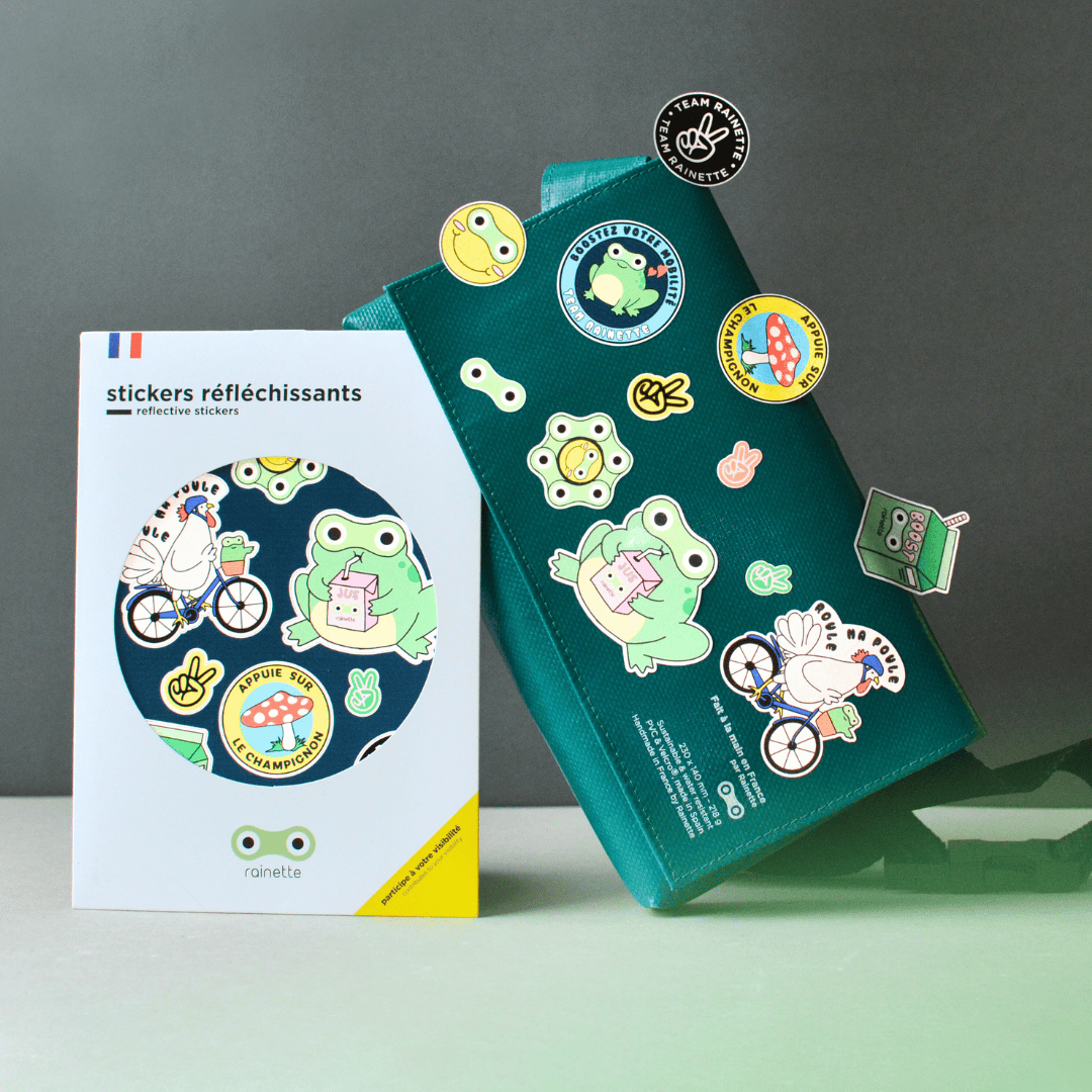 Villem Retropeegeldavad turvakleebised kiivrile ja rattale Cool RAINETTE