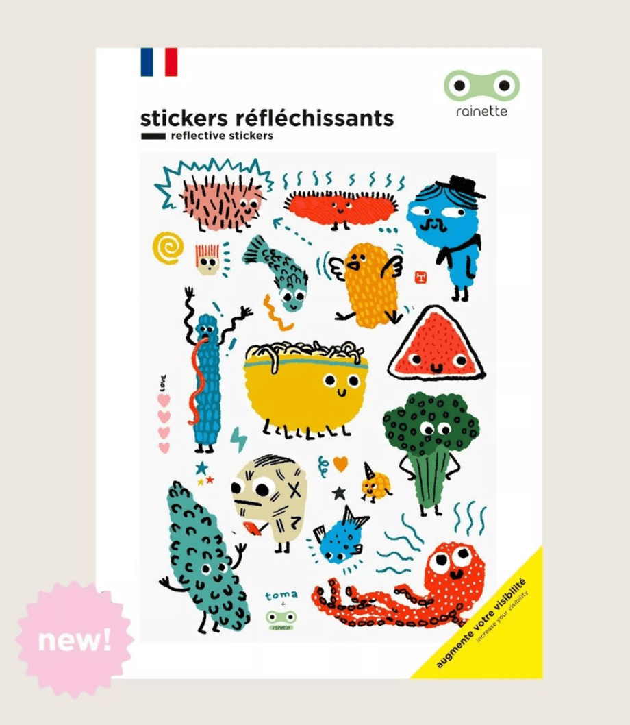 Villem Retropeegeldavad turvakleebised kiivrile ja rattale Cool RAINETTE