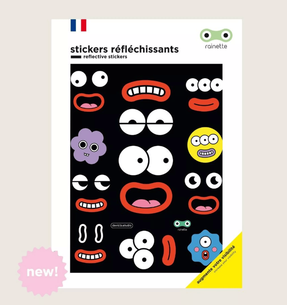 Villem Retropeegeldavad turvakleebised kiivrile ja rattale Flowers RAINETTE