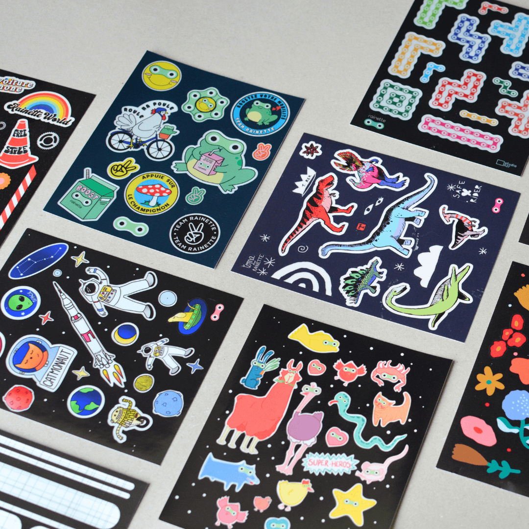 Villem Retropeegeldavad turvakleebised kiivrile ja rattale Pep's RAINETTE