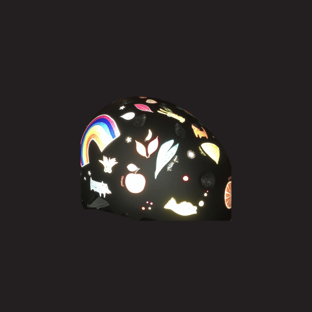 Villem Retropeegeldavad turvakleebised kiivrile ja rattale Rainbow RAINETTE