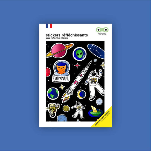 Villem Retropeegeldavad turvakleebised kiivrile ja rattale Space RAINETTE