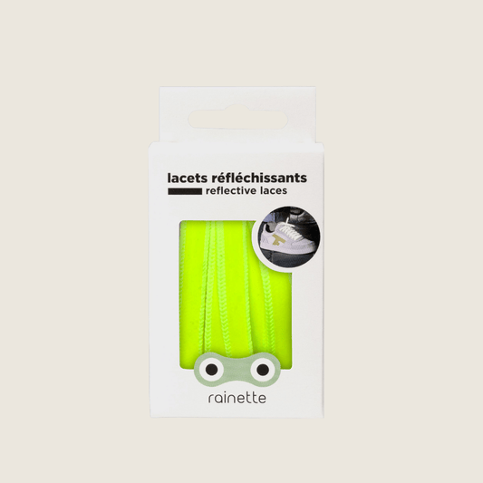 Villem Stay visible: Reflective laces: Yellow fluo-tone on tone RAINETTE