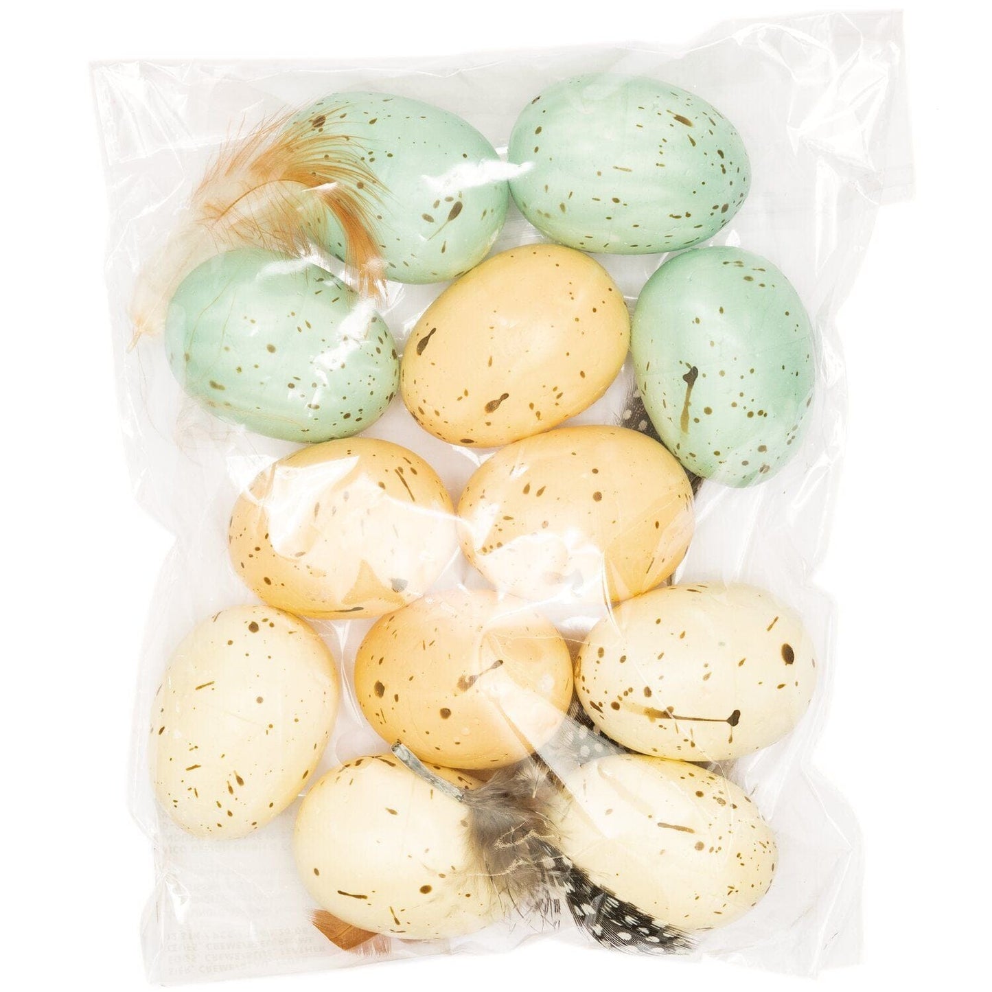 Villem Dekoratiivsed lihavõttemunad sulgedega – 12 tk, 5 cm Rico Design