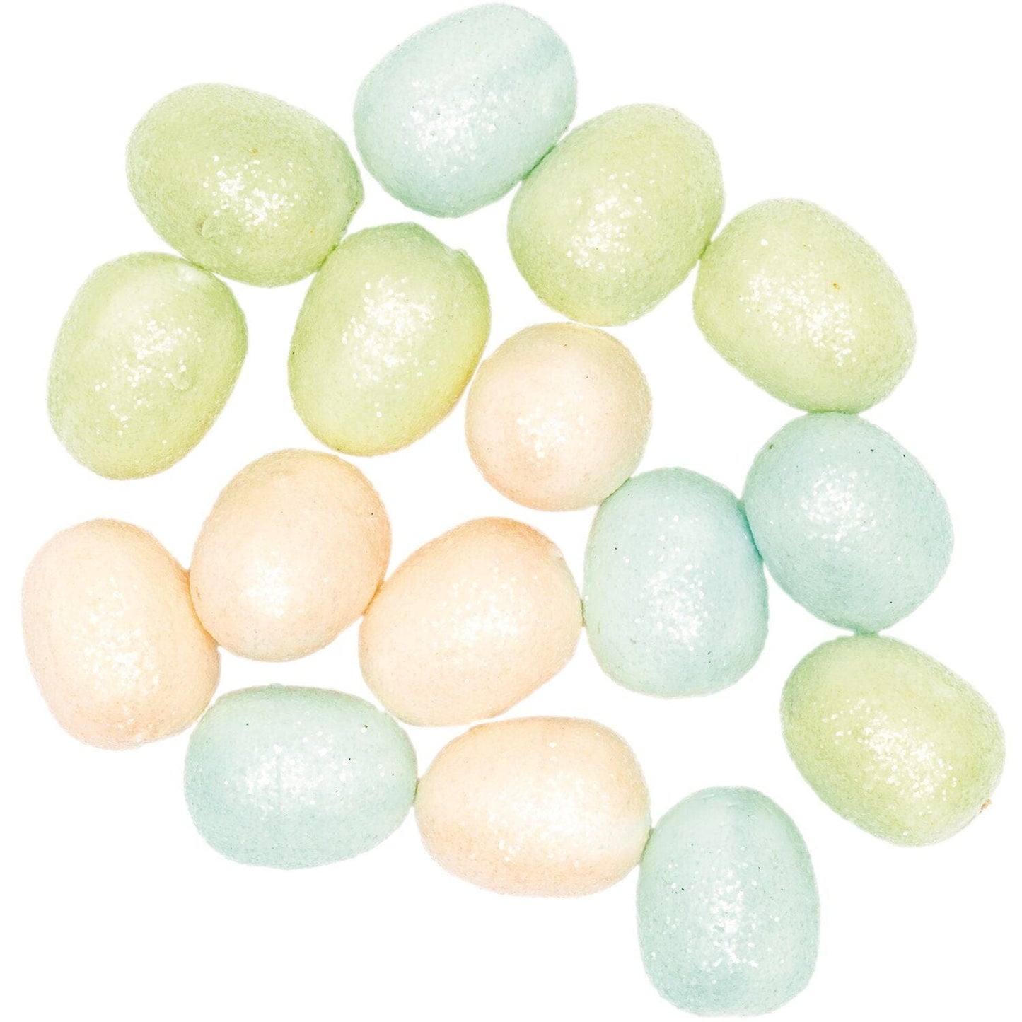 Villem Glitteriga dekoratiivsed lihavõttemunad – pastel, 16 tk Rico Design