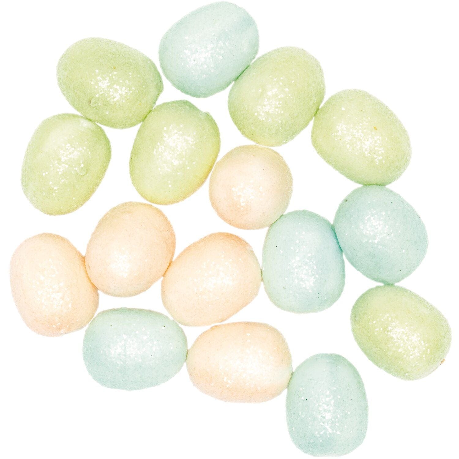 Villem Glitteriga dekoratiivsed lihavõttemunad – pastel, 16 tk Rico Design