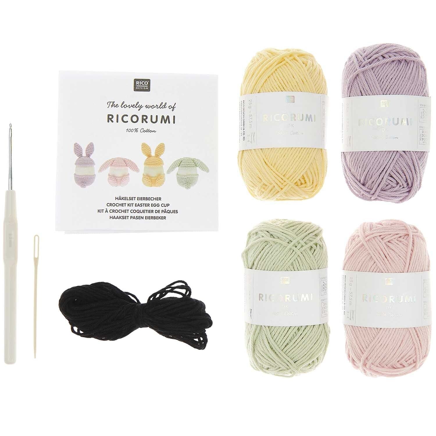 Villem Heegeldamise loovkomplekt Ricorumi munatopsid – 4 tk Rico Design