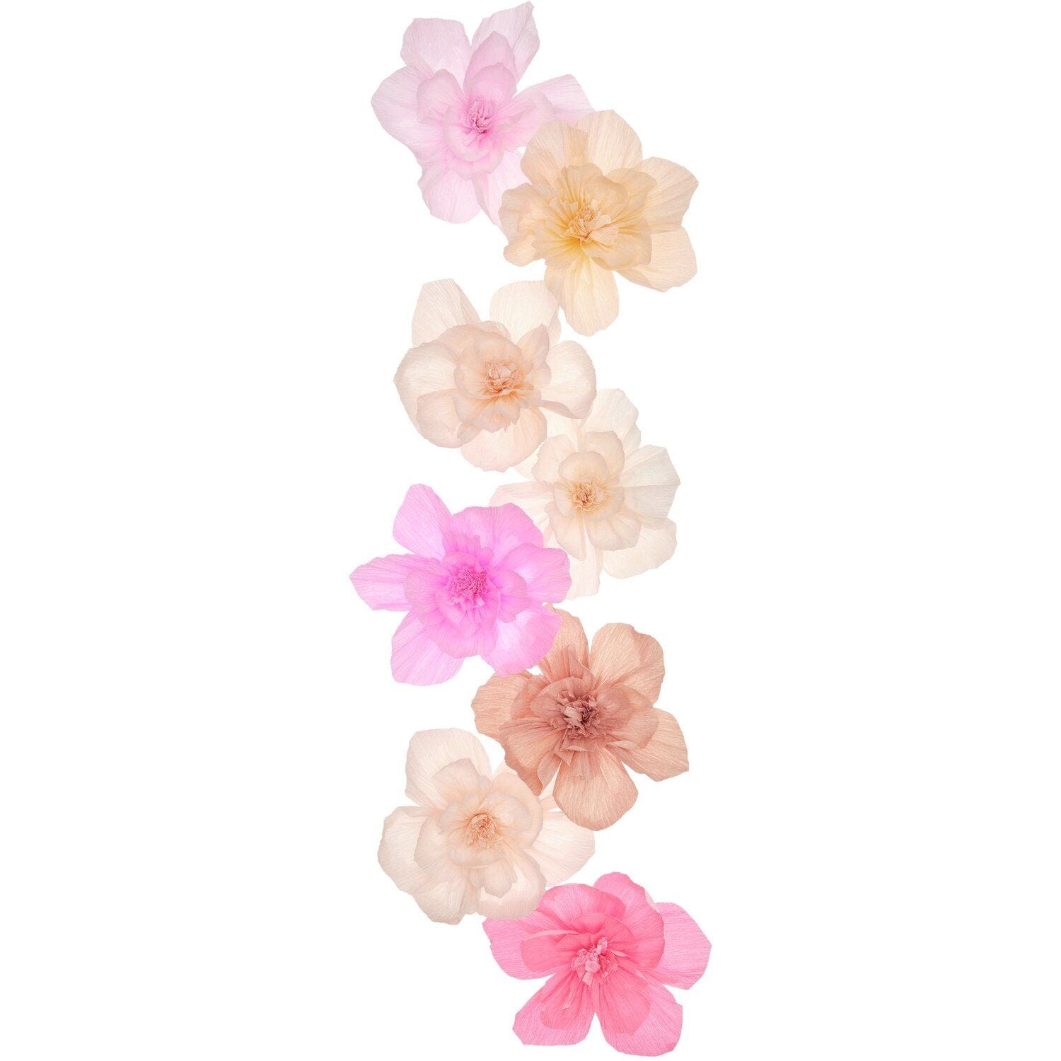 Villem Krepp-paberist dekoratiivsed lilled La Vie en Rose – 8 tk Rico Design