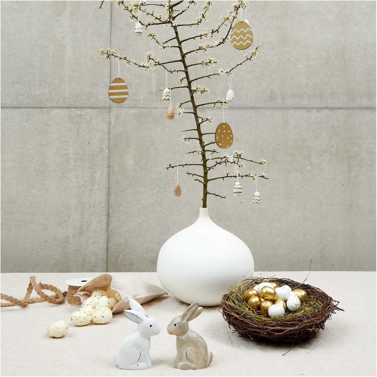 Villem Looduslik lihavõttepesa munarohuga – Ø 20 cm Rico Design