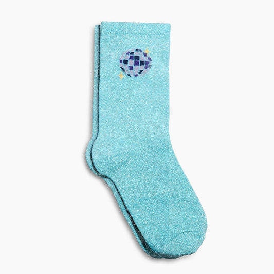Villem Blue Glitter Socks SI SI LA PAILLETTE