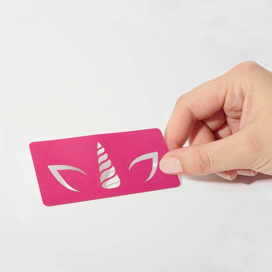 Villem Ükssarviku šabloon glitter-tätoveeringuteks SI SI LA PAILLETTE