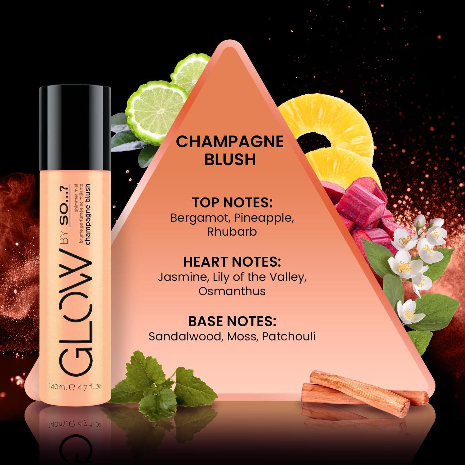 Villem SO…? Glow By So Shimmer Mist Champagne Blush 140 ml SO…?