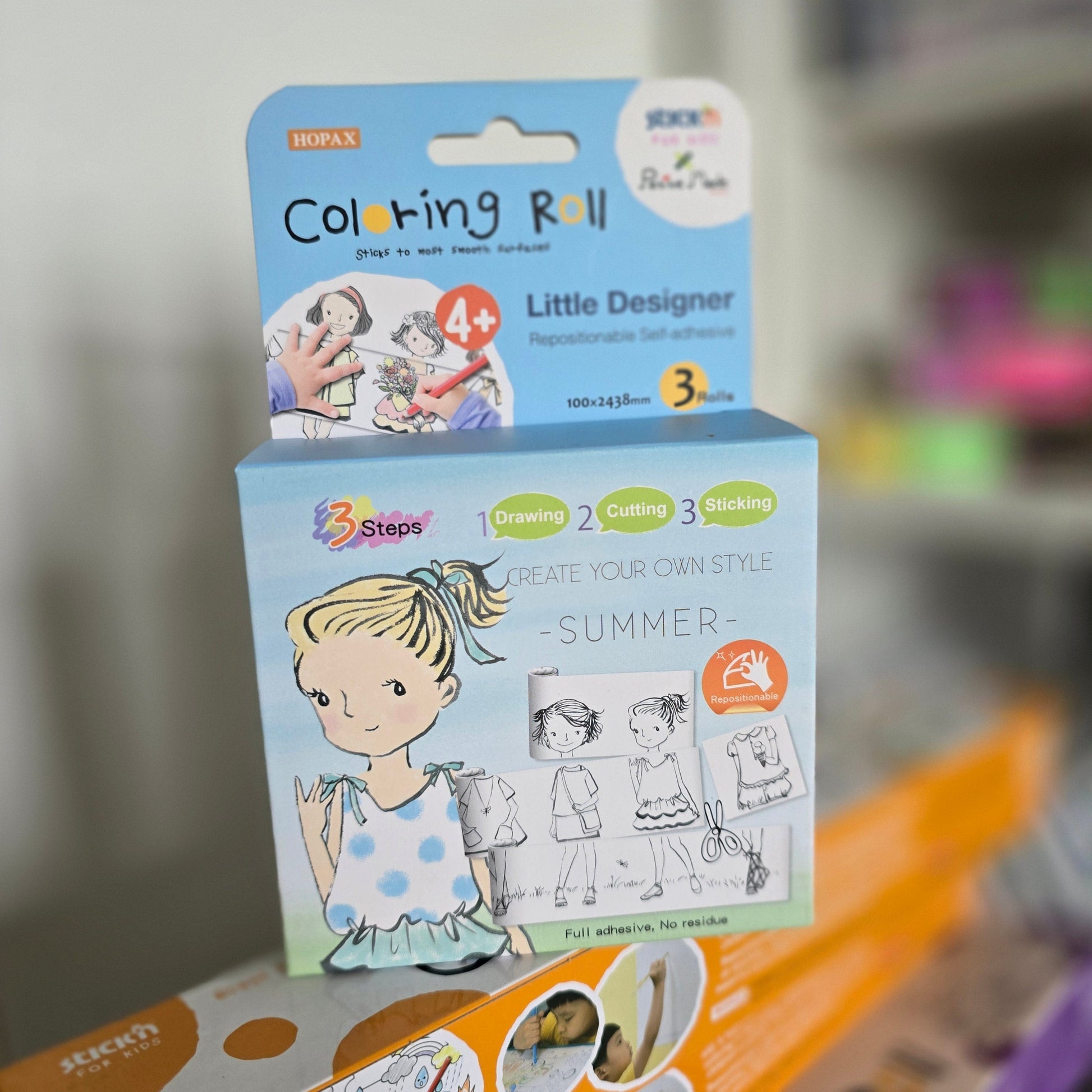 Villem Isekleepuvad värvimisrullid Disani riideid 3 tk - Suvi Stick'n