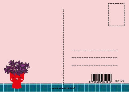 Villem Postkaart – “So Excited I Wet My Plants” Studio Inktvis