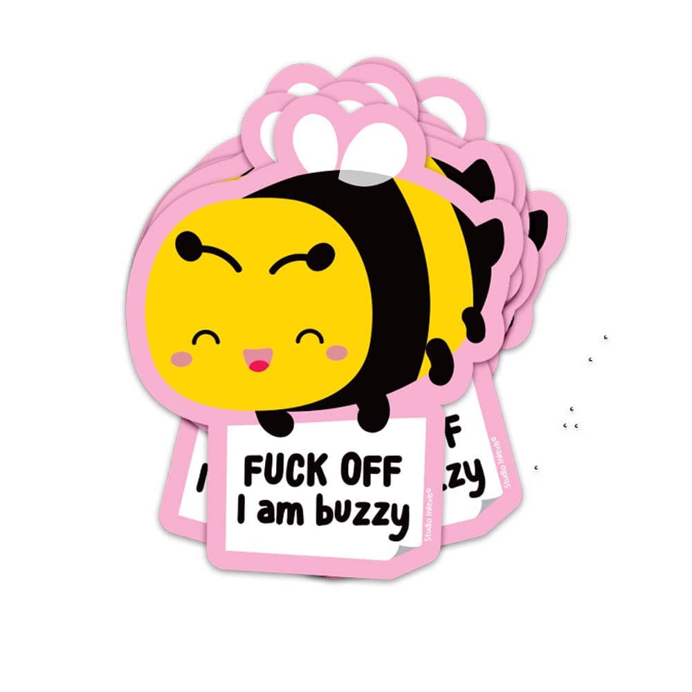 Villem Vinüülkleebis – “Bee Fuck Off I’m Buzzy” Studio Inktvis
