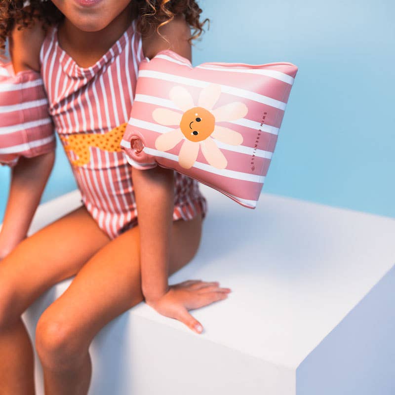 Villem Arm Bands - Pink - Daisy Flowers: 2/6 Years Swim Essentials