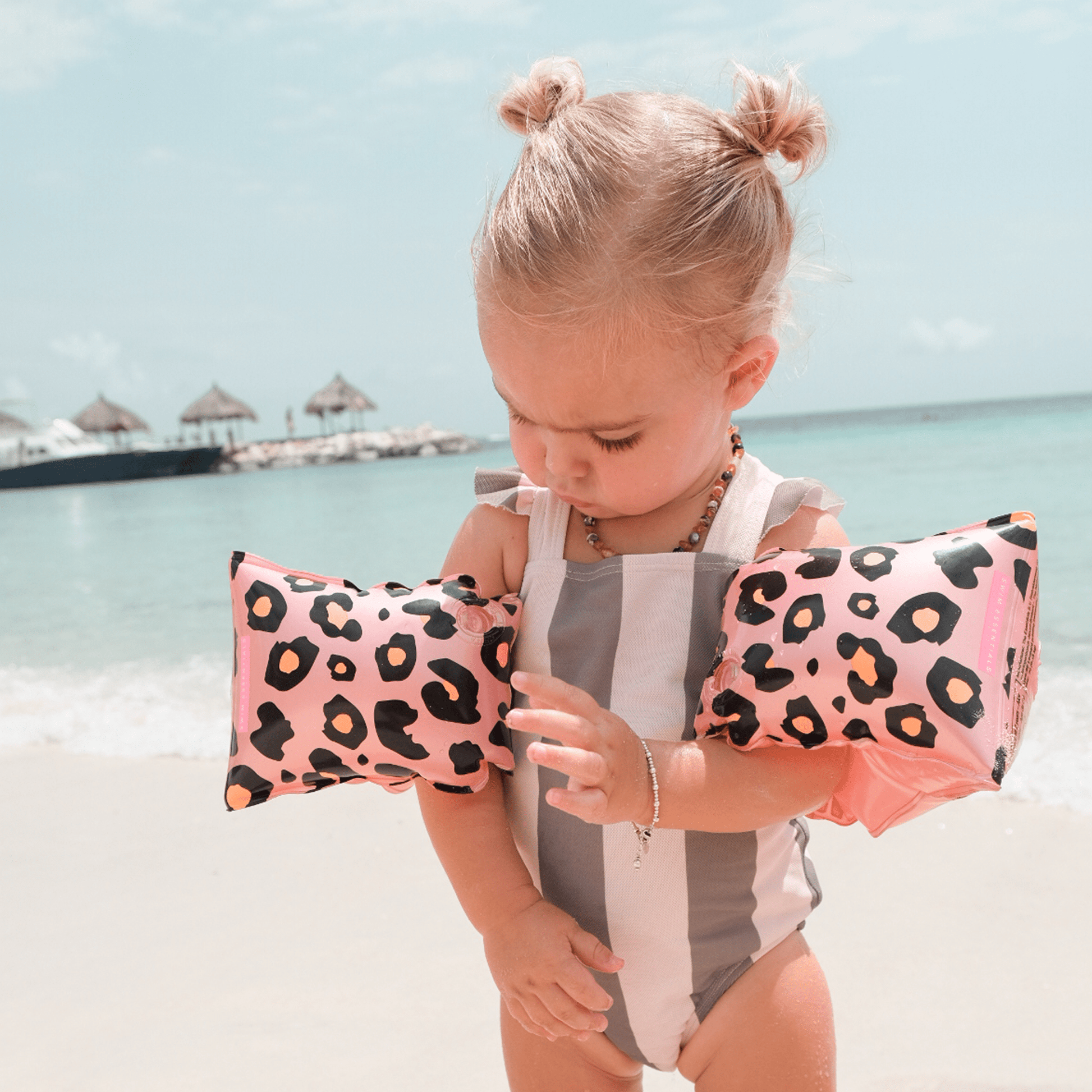 Villem Arm Bands - Rosé Gold - Safari Chic: 0/2 Years Swim Essentials