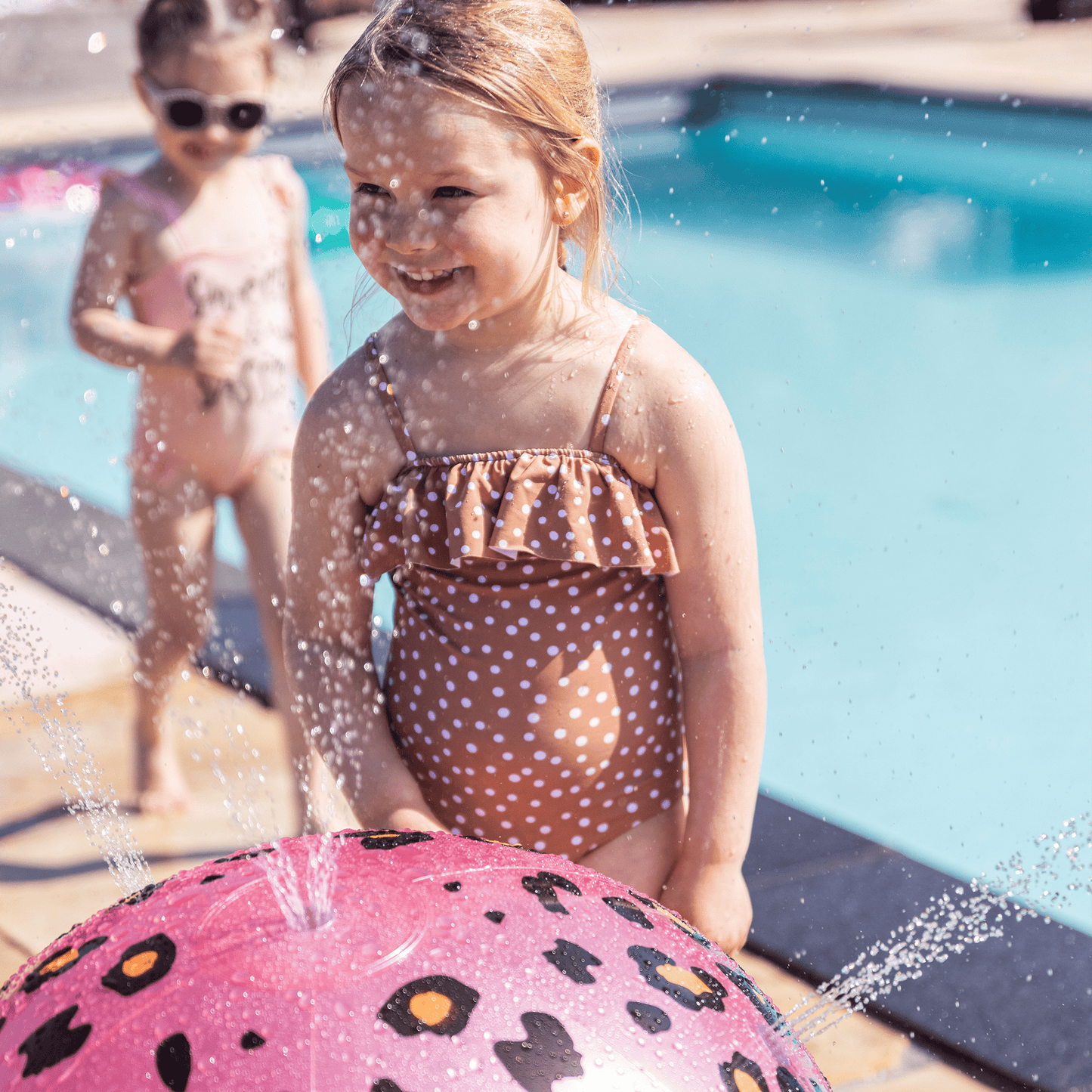 Villem Inflatable Water Sprayer Ball - Rose/Gold - Safari Chic Swim Essentials