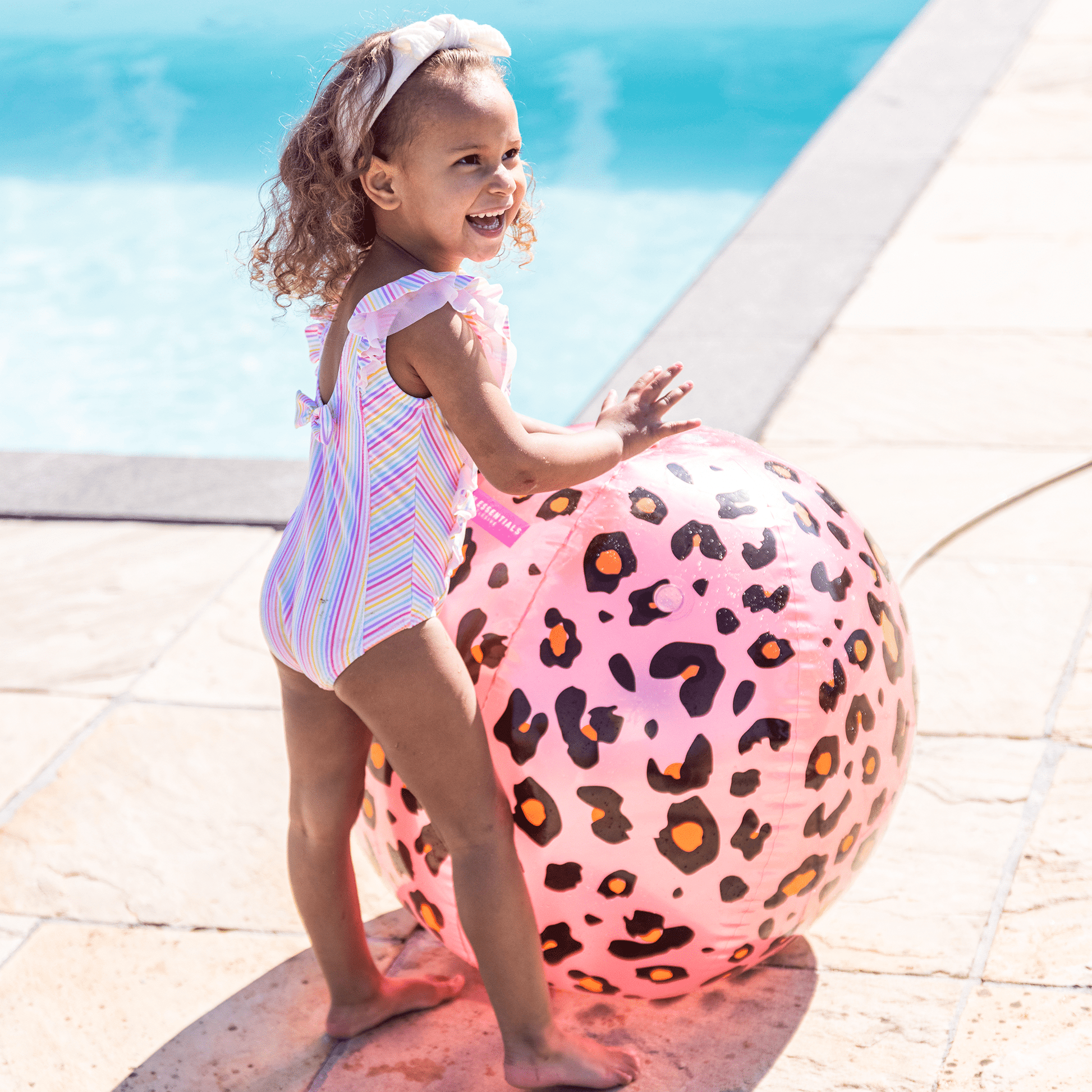 Villem Inflatable Water Sprayer Ball - Rose/Gold - Safari Chic Swim Essentials
