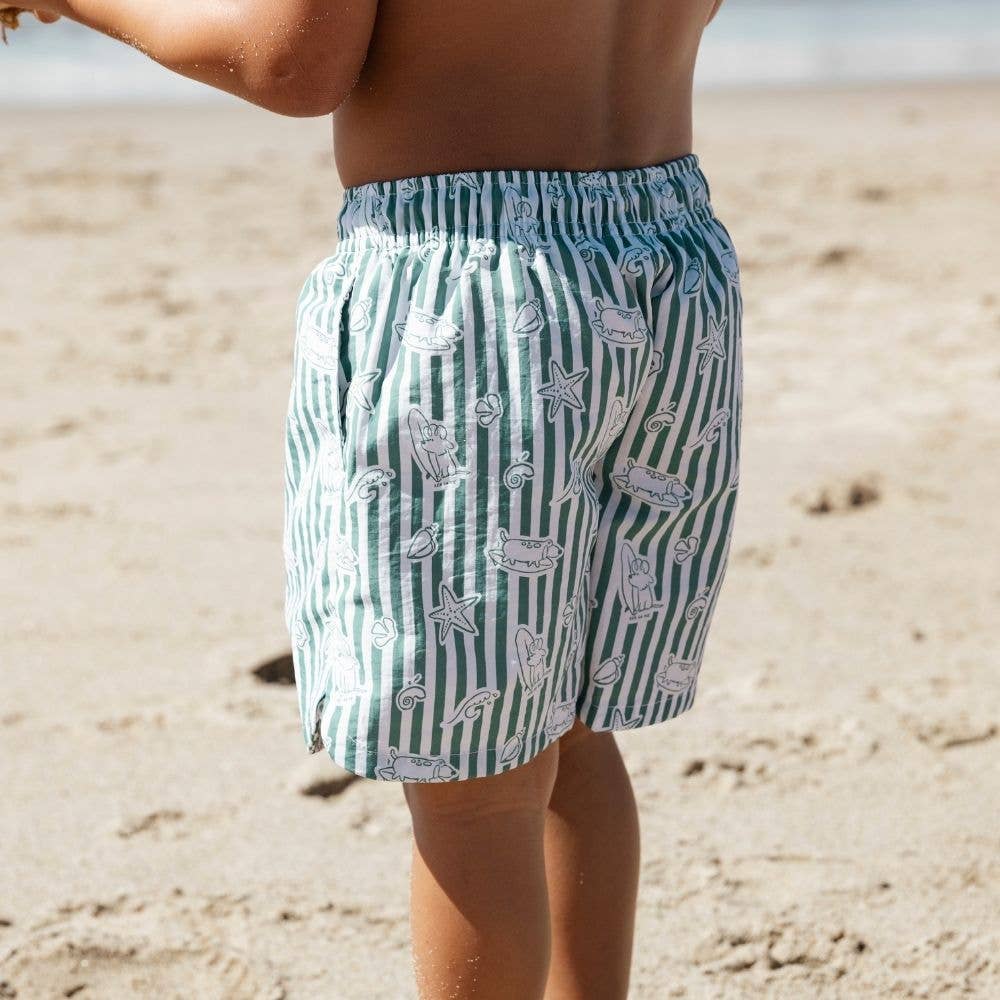 Villem Swim Shorts - Green - Surf Dogs: 86/92 Swim Essentials