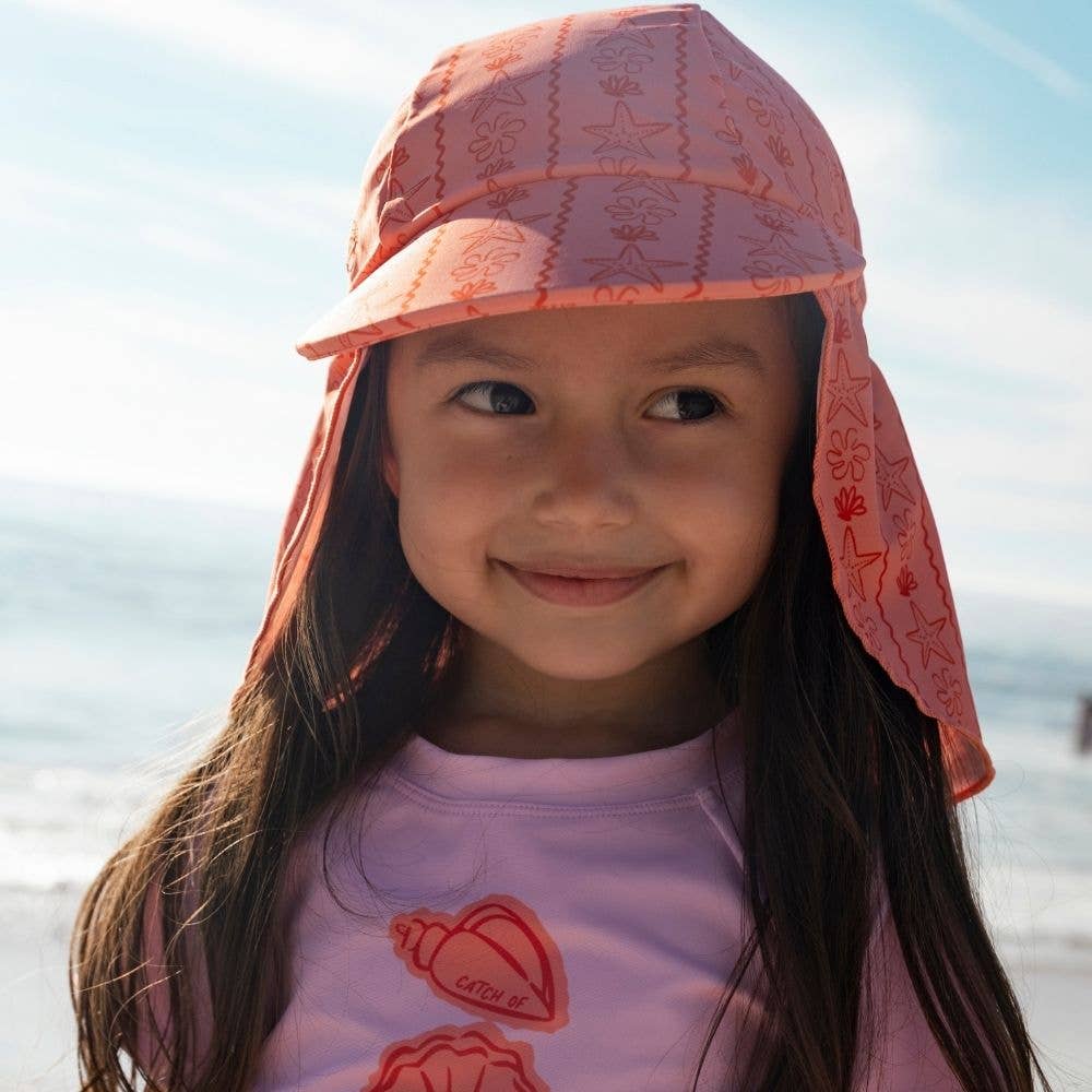 Villem UV Sun Cap - Pink - Coastal Charm: 0/12 Months Swim Essentials