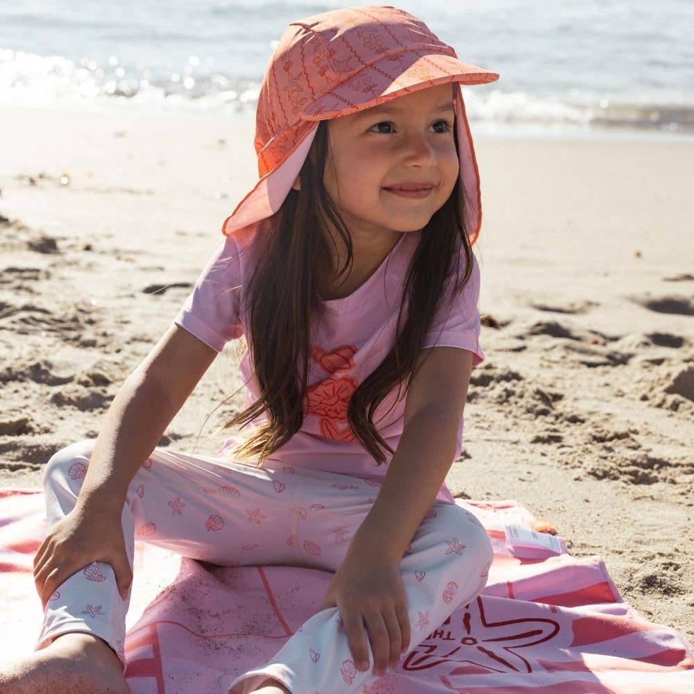 Villem UV Sun Cap - Pink - Coastal Charm: 0/12 Months Swim Essentials